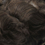 AddBeauty Swiss Lace & PU Toupee Replacement Systems Handmade Men Wig Hairpiece Natural Remy Indian Human Hair 6 Inch