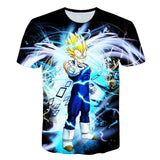 2019 Summer Kids Dragon Ball Z T Shirt 3D Print Anime Goku Vegeta T-shirts Dragonball Shirt 100% Polyester Children Clothes