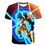 2019 Summer Kids Dragon Ball Z T Shirt 3D Print Anime Goku Vegeta T-shirts Dragonball Shirt 100% Polyester Children Clothes