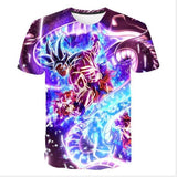 2019 Summer Kids Dragon Ball Z T Shirt 3D Print Anime Goku Vegeta T-shirts Dragonball Shirt 100% Polyester Children Clothes