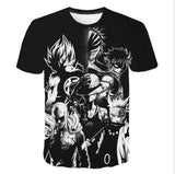 2019 Summer Kids Dragon Ball Z T Shirt 3D Print Anime Goku Vegeta T-shirts Dragonball Shirt 100% Polyester Children Clothes