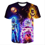 2019 Summer Kids Dragon Ball Z T Shirt 3D Print Anime Goku Vegeta T-shirts Dragonball Shirt 100% Polyester Children Clothes