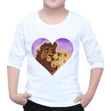 Cartoon Fashion Lion king Print Kids T Shirts Boys/Girls Hip hop O-neck Children's Long Sleeve Tops Y32-6