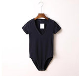 2019 V Neck Bodysuit Women Summer Jumpsuits Short Body Suit Women's Shorts Playsuit Rompers Body for Women