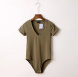 2019 V Neck Bodysuit Women Summer Jumpsuits Short Body Suit Women's Shorts Playsuit Rompers Body for Women