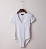 2019 V Neck Bodysuit Women Summer Jumpsuits Short Body Suit Women's Shorts Playsuit Rompers Body for Women