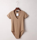 2019 V Neck Bodysuit Women Summer Jumpsuits Short Body Suit Women's Shorts Playsuit Rompers Body for Women