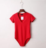 2019 V Neck Bodysuit Women Summer Jumpsuits Short Body Suit Women's Shorts Playsuit Rompers Body for Women
