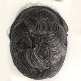 AddBeauty Swiss Lace & PU Toupee Replacement Systems Handmade Men Wig Hairpiece Natural Remy Indian Human Hair 6 Inch