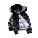 Wear On Both Sides Fur Hooded Down coats Women Solid Loose Parkas Coat Female Thicken Warm Winter Jackets Zipper Casaco Feminino