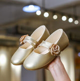 Spring Summer Girls Shoes With Floral Sweet Princess Kids Sandals Soft Cute Flowers Fashion Children's Shoes For 3-11 Y