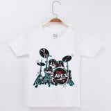 New Arrival 2019 Boys T-Shirts Kids Short Sleeve Tees Tops Shirt Drum Printing Boy Children T Shirt Cotton Girls Kids Clothes