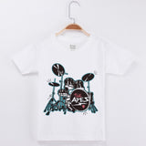 New Arrival 2019 Boys T-Shirts Kids Short Sleeve Tees Tops Shirt Drum Printing Boy Children T Shirt Cotton Girls Kids Clothes