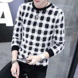 Autumn Korean Fashion Sweater Men Female Sika Deer Pattern Casual  Knitted Pullovers Slim Fit Christmas Gift Male Pull Sweter