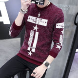 Autumn Korean Fashion Sweater Men Female Sika Deer Pattern Casual  Knitted Pullovers Slim Fit Christmas Gift Male Pull Sweter