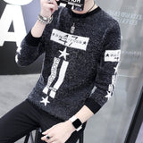 Autumn Korean Fashion Sweater Men Female Sika Deer Pattern Casual  Knitted Pullovers Slim Fit Christmas Gift Male Pull Sweter