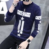 Autumn Korean Fashion Sweater Men Female Sika Deer Pattern Casual  Knitted Pullovers Slim Fit Christmas Gift Male Pull Sweter