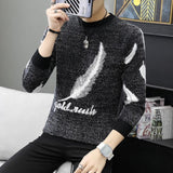Autumn Korean Fashion Sweater Men Female Sika Deer Pattern Casual  Knitted Pullovers Slim Fit Christmas Gift Male Pull Sweter