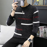 Autumn Korean Fashion Sweater Men Female Sika Deer Pattern Casual  Knitted Pullovers Slim Fit Christmas Gift Male Pull Sweter