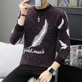 Autumn Korean Fashion Sweater Men Female Sika Deer Pattern Casual  Knitted Pullovers Slim Fit Christmas Gift Male Pull Sweter