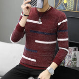 Autumn Korean Fashion Sweater Men Female Sika Deer Pattern Casual  Knitted Pullovers Slim Fit Christmas Gift Male Pull Sweter