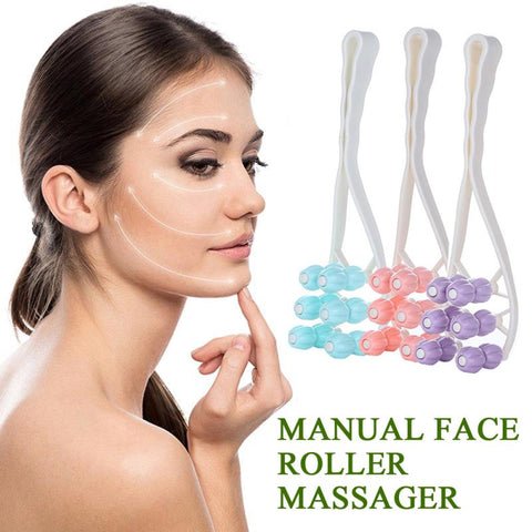 Facial Massager Roller Manual Face-lift Slimming Relaxation Flower Shape Anti Wrinkle Face Beauty Care Tools Stress Relax Health
