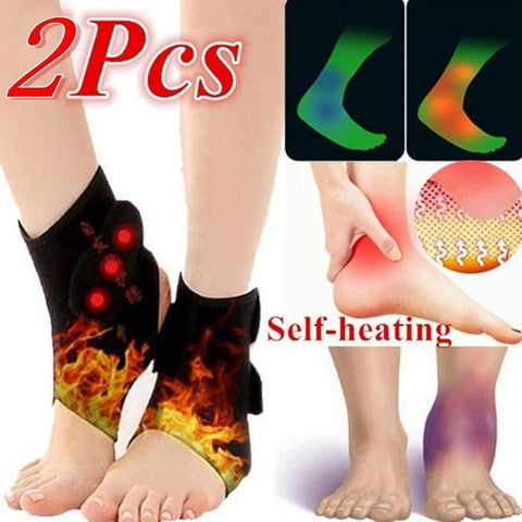 1 pair of arthritis foot pads ankle health care package with ankle support protector self-heating therapy foot health adjustable