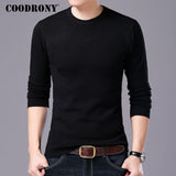 COODRONY Sweater Men Autumn Winter Warm Mens Knitted Wool Sweaters Solid Color Casual O-Neck Pull Homme Cotton Pullover Men 7209