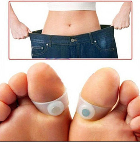 2 pair Slimming Silicone Foot Massage Magnetic Toe Ring Fat Weight Loss Health Foot Care Health Care Products Beauty Massagem