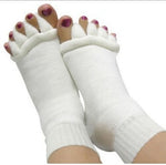 1Pair Health Sleeping Foot Care Massage Socks Men Women Five Toe Fingers Treatment Compression Socks