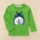 3D starry sky Totoro Kids T shirt Boy Girl New Cotton Spring Tops Shirt 4-14 age baby Clothes Cartoon Cat Print  Long Sleeve Tee