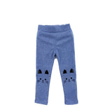 1pc Cute Toddler Baby Girls Kids Skinny Pants Cat Print Stretchy Warm Leggings New